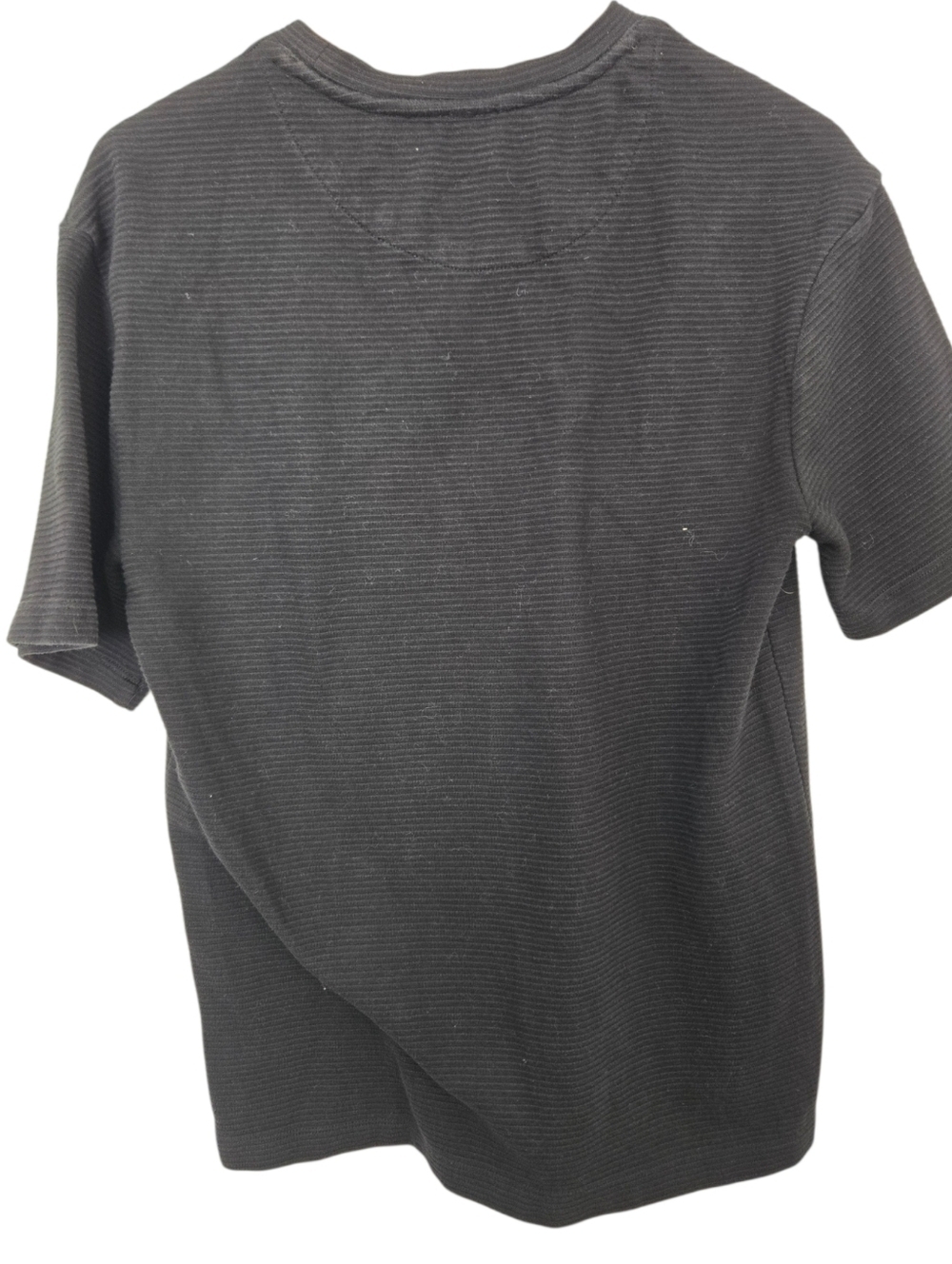 Express Relaxed Ribbed Knit Tee Black Size Small Minimalist Basic - Picture 3 of 3